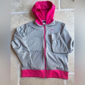 Nike Kids Hoodie in Gray and Pink size M